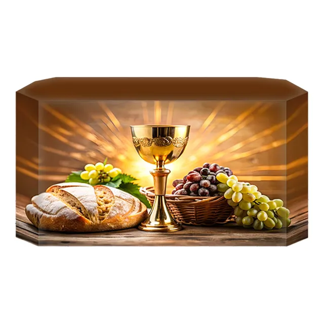 Toalha Capa De Mesa Sublimado Santa Ceia Tecido Veste Fácil