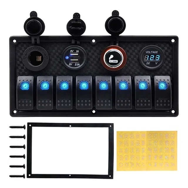 Panel Botones Interruptor 12v A 24v Botonera Switch Autos 8b