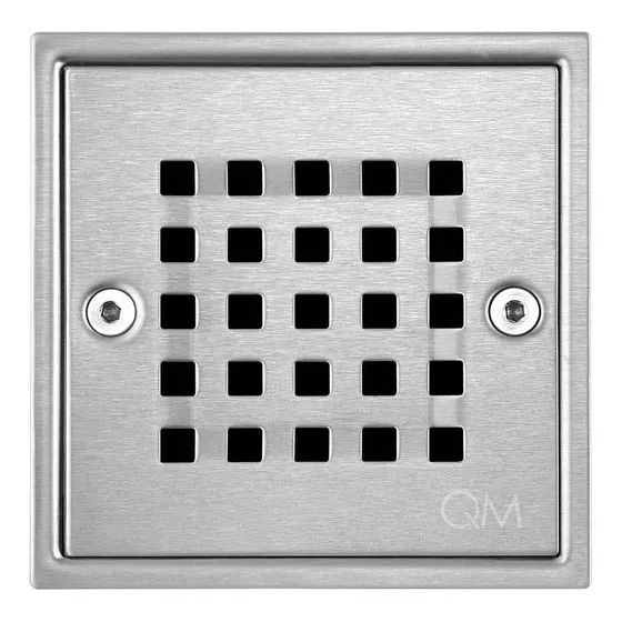 Rejilla Centro Piso Perforada Quality Metal Pulida 10x10 Cm