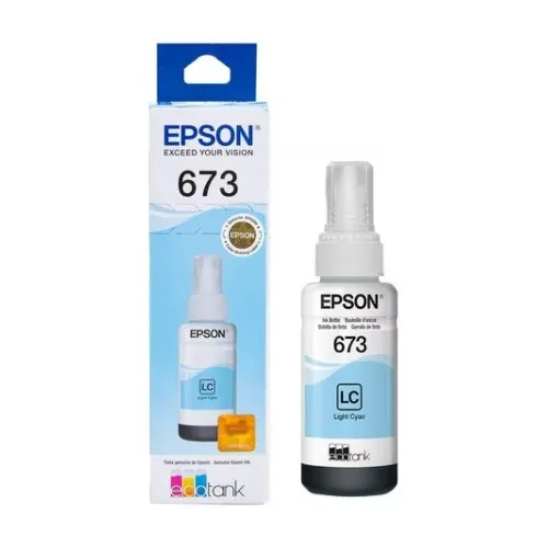 Recambio de tinta 673 para Epson L800/L805/L810/L850/L1800/Ecotank, tinta cian claro