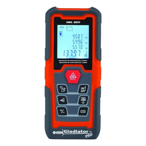 Medidor Distancia Láser - 50mts. Gladiator Pro Mdl850