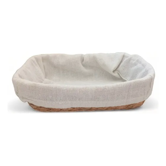 Homey Paneras De Fibra Natural Color Beige Rectangular