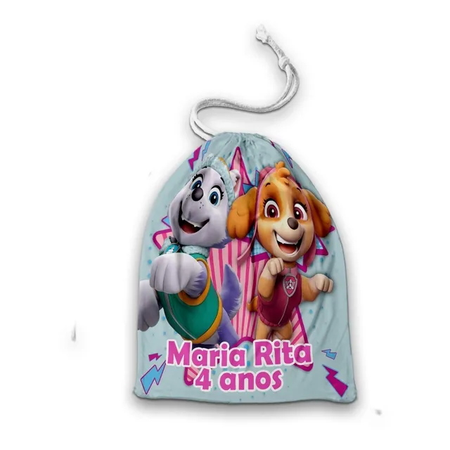 35 Sacolinhas Surpresa Personalizada Tecido (15x20) Temas
