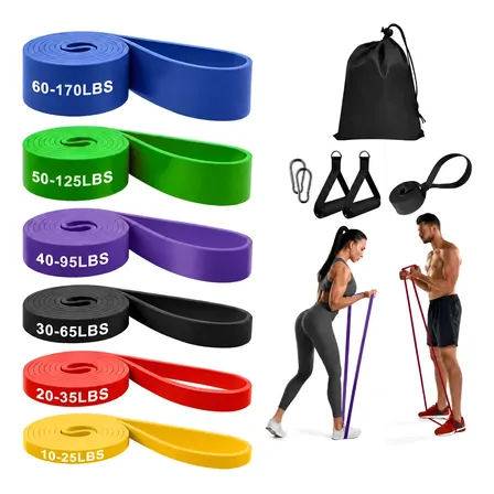 Bandas Elasticas Resistencia Liga Ejercicio Yoga 6 Colores