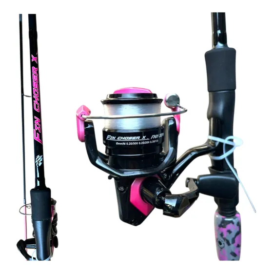 Caña Pesca Okuma Fin Chaser Rosa 2m 200g 12lb Acción Media Rosa Chicle