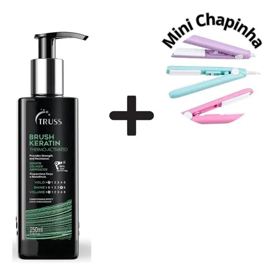 Truss Kit Brush Keratin Leave-in 250ml E Mini Chapinha