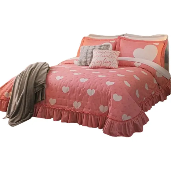 Colcha Lovely Microfibra Matrimonial Concord Rosa