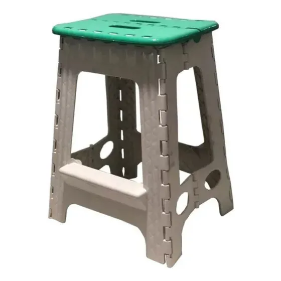 Banco Banquito Plegable Plástico Camping Hogar 46x31x24.5 Cm Color Verde
