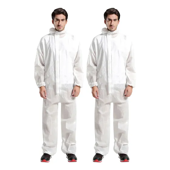 2pcs Overol Desechable Tipo Tyvek Capucha Y Cierre