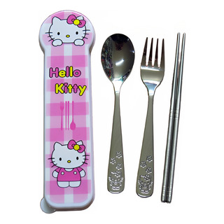 Hello Kitty Set De Cubiertos Niña Chop Sticks Hello Kitty Set De Cubiertos Niña Chop Sticks
