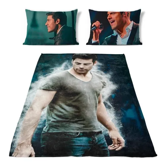 Cobija Frazada Suave Y Fundas Almohada  Carlos Rivera Nueva