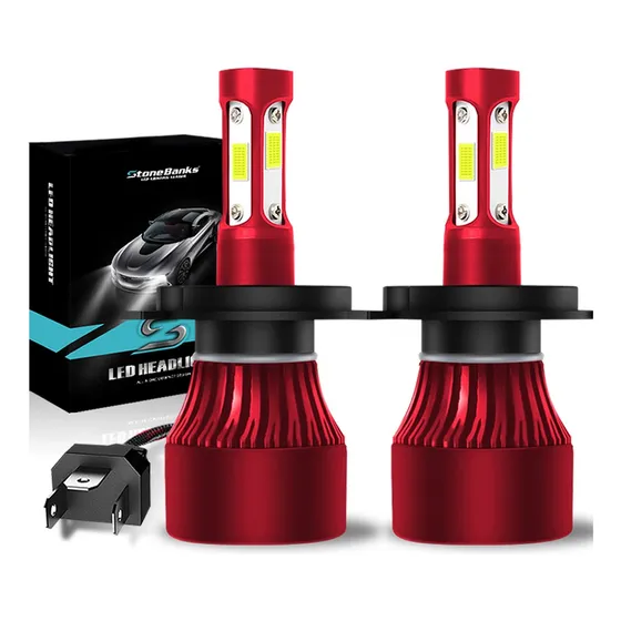 Kit De Focos Led H4 9007 H13 9004 4 Lados Fara Alta Y Baja