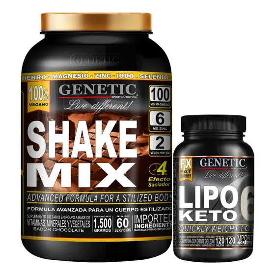 60 Días Batido Dieta Vegano Quemagrasas Lipo 6 Keto Genetic