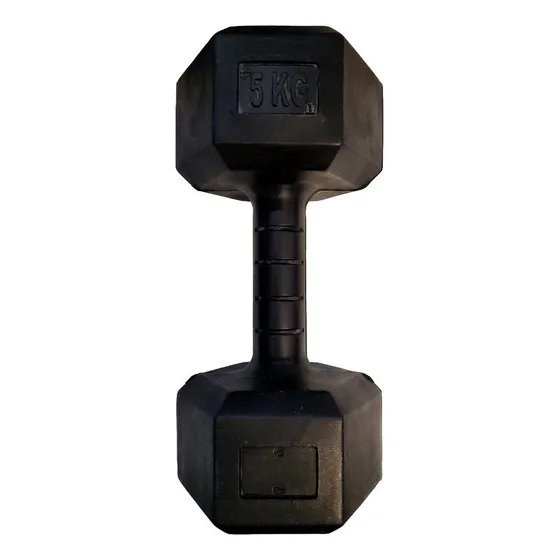 Mancuerna Sport Maniac Pesa Pvc Rellena Premium 5 Kg Por Unidad Color Negro