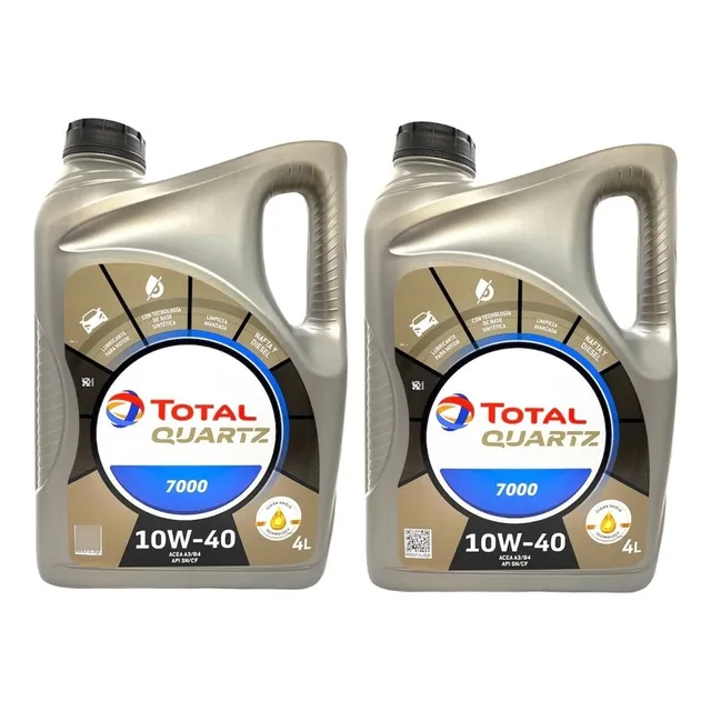 Aceite 10w40 Semisintetico Total Quartz 7000 8 Litros