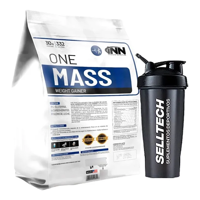 Ganador De Peso Inn One Mass 5kg Chocolate + Shaker