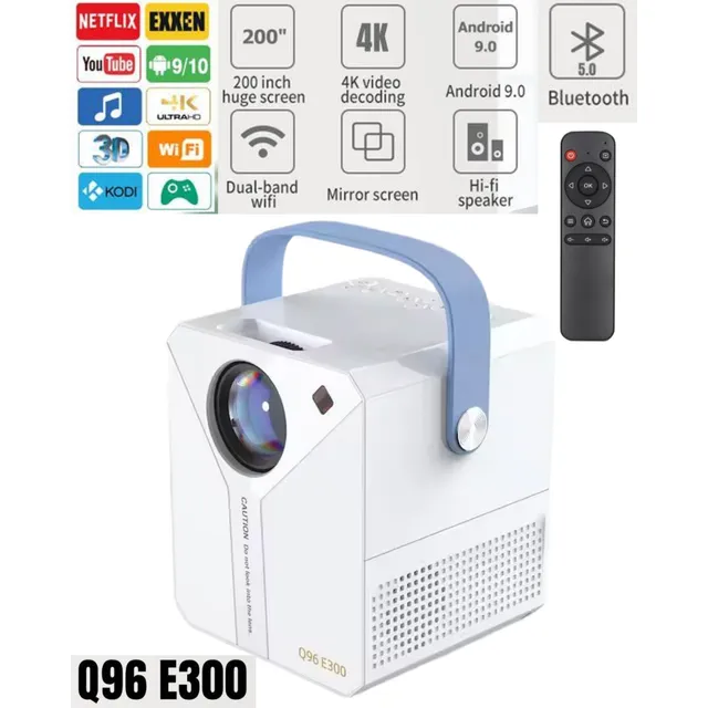 Video Beam/proyector Portatil 4k+wifi+bluetooth Pantalla200 