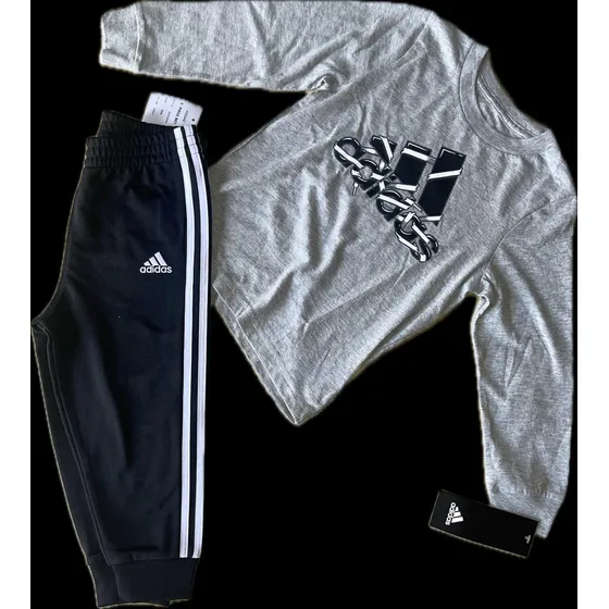 adidas Conjunto De Camiseta De Manga Larga Algodon Y Mono