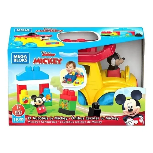 Mega Bloks - Autobus De Mickey - Disney - 18 Piezas - Mattel