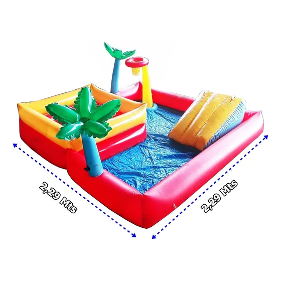 Piscina Inflable 2,29 Mts X 2,29 Mts Con Detalle Reparable