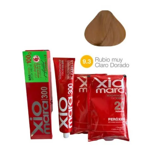 Tinte Para Cabello Xiomara 300 Colores Naturales 100g Tono 9.3 rubio muy claro dorado