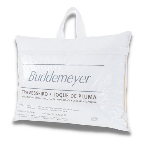 Travesseiro Toque De Pluma Buddemeyer 50x70cm AlgodĂŁo Branco Travesseiro Toque De Pluma Buddemeyer 50x70cm AlgodĂŁo Branco