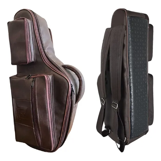 Bag Semirrígida Sax Alto Couro Ecológico Case Saxofone Alto