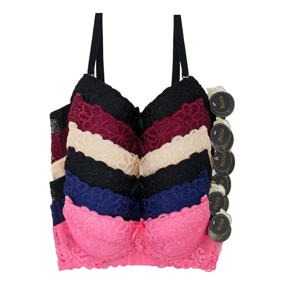 Paquete 6 Brasier De Elegante Encaje Para Dama