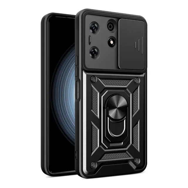Funda Armor Anillo Antishock Con Protector Camara Deslizable