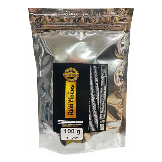 Fibra Capilar Refil 100g Maquiagem Capilar Castanho Escuro