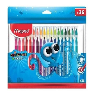 Plumones Ocean Colorpeps 36 Piezas Lavables Maped Plumones Ocean Colorpeps 36 Piezas Lavables Maped