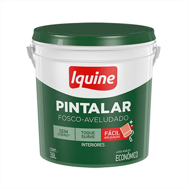 Tinta Economica Fosco Aveludado Interiores 3,6l Iquine Cores