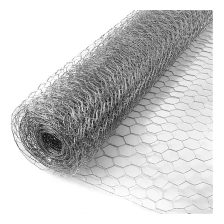Tejido Malla Hexagonal Gallinera 1m Alto X 20mt Largo Acero Inoxidable Fácil Instalación Color Gris