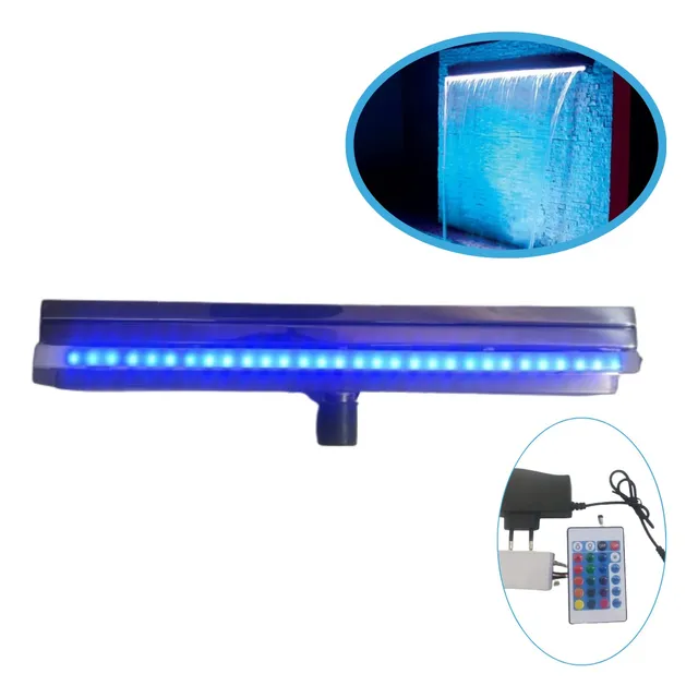 Cascata Inox Embutir 80cm Led Rgb Pronta Entrega Preço Justo