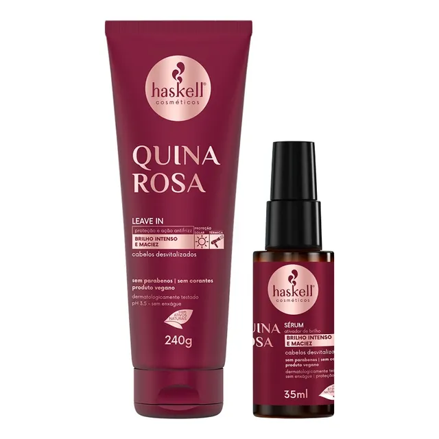 Haskell Quina Rosa Kit Leav In 240 + Sérum