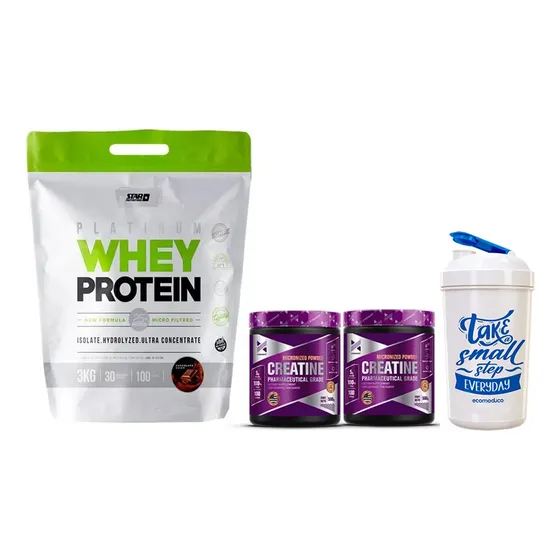 Whey Protein X 3kg + Creatina X 1 Kg + Vaso - Star Nutrition