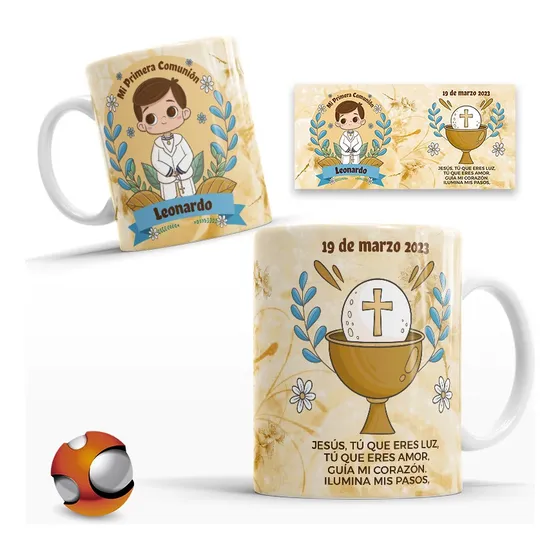 12 Tazas Personalizadas Recuerdos Primera Comunión Niño Niña