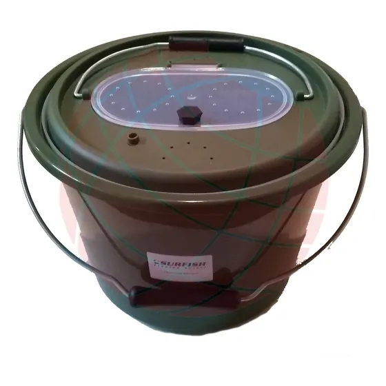 Balde Porta Carnada Surfish Con Escurridor 10 Litros 34x24cm