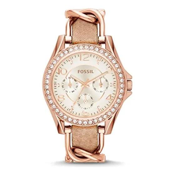 Fossil Women's Riley Quartz Stainless Steel