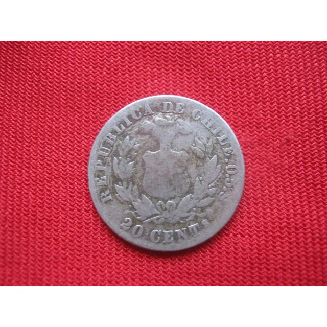 Chile 20 Centavos 1880 Plata 