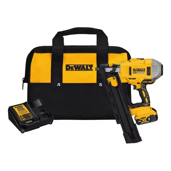 Dewalt - Max Xr Enmarcher Clavador Sin Litio Cable With Motor Sin Escobillas, 2 Velocidades, 21° Y Plastic Cintilla, With 4.0Ah Battery and Charger