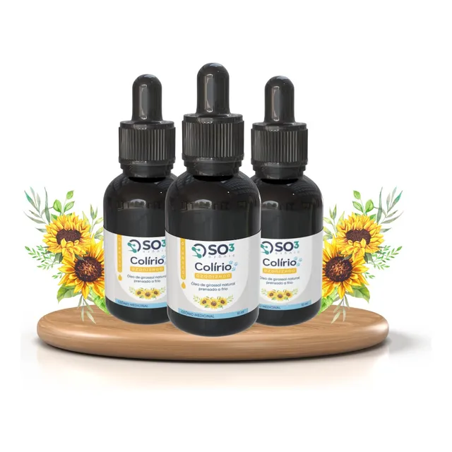 Kit 3 Colírios Naturais Para Pet Com Problemas Nos Olhos