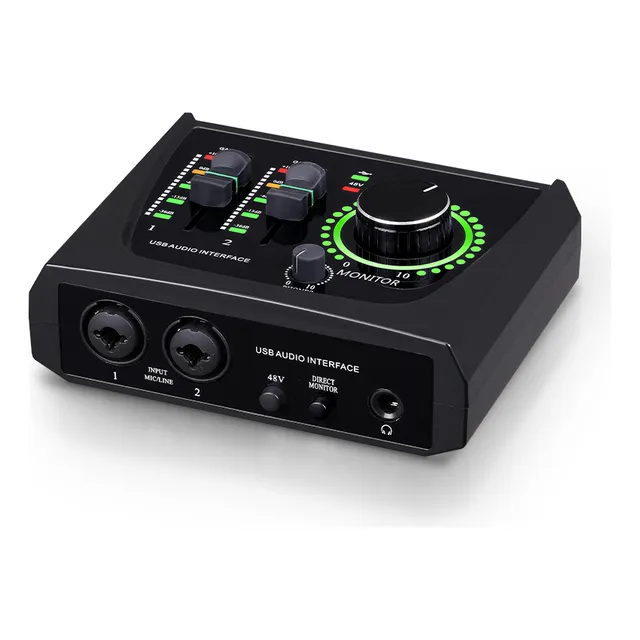 Mezclador De Sonido Usb Bomge De 22m Color Negro