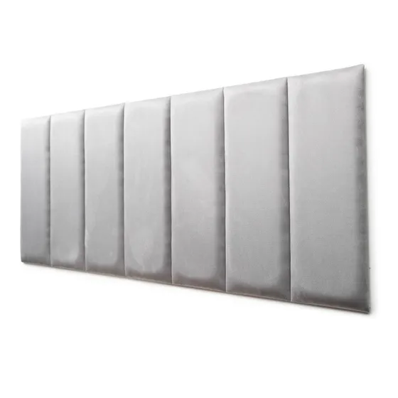 Cabeceira Cama Box Modulada Adesiva Estofada Casal Imperio 7 Placas Cor Suede Gris