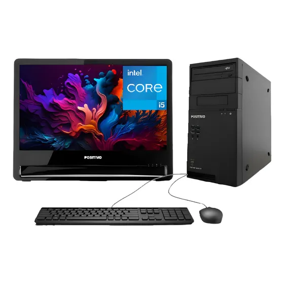 Desktop + Monitor Positivo Core I5 4gb Ram Ssd 240gb Win11