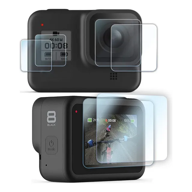 2 Micas Para Gopro Hero 8 Protectoras Cristal Templado