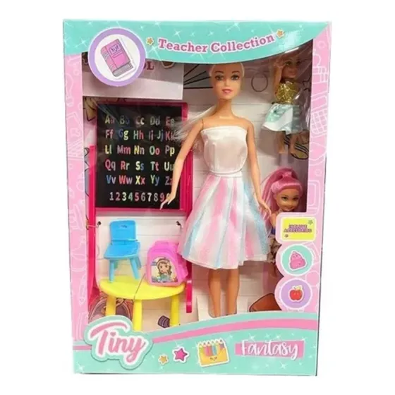 Muñeca Sebigus Maestra Con Accesorios Tiny Coleccion
