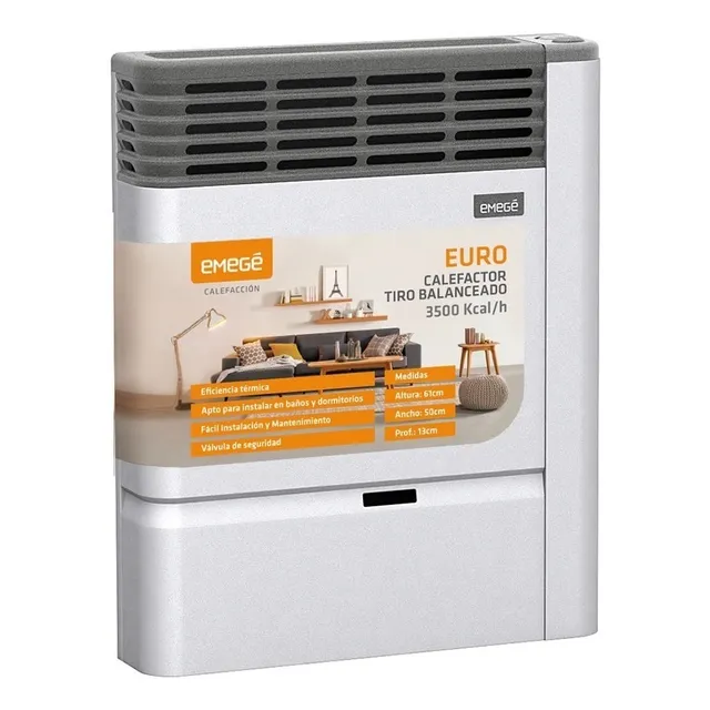 Calefactor Tbu Tiro Balanceado Emege Euro 3500c Multigas