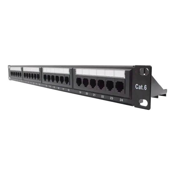 Patch Panel Cat6 24 Puertos Bocas Puertos Jack Raqueable