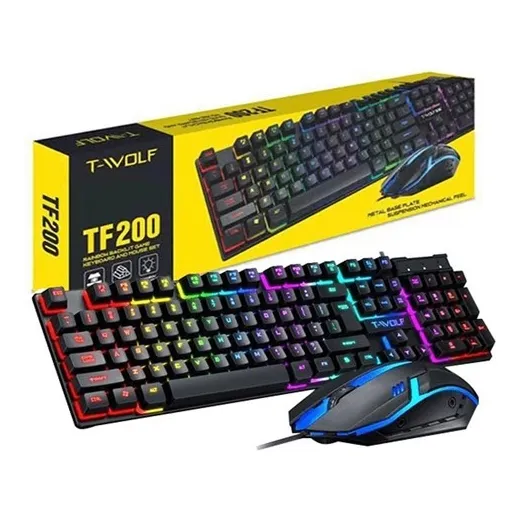Combo Gamer De Mouse Y Teclado Rgb T-wolf Tf200